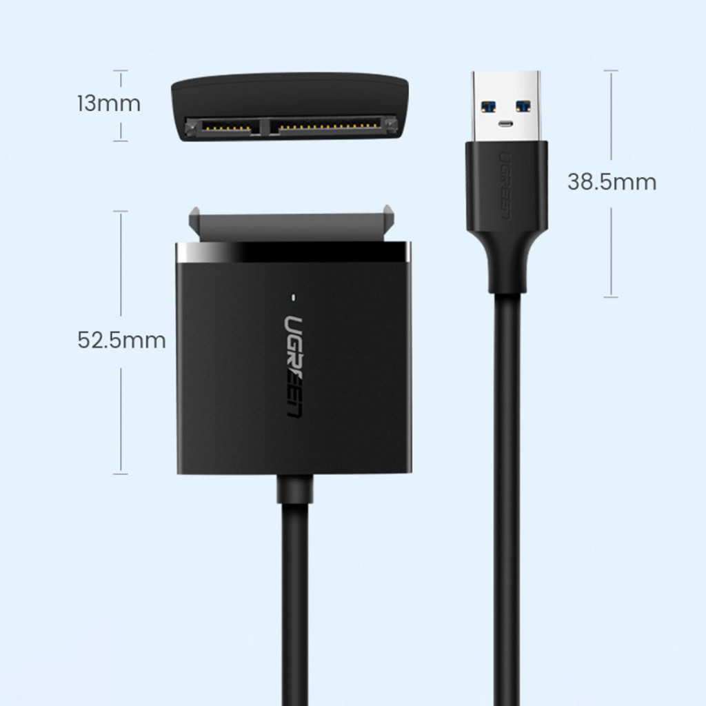 Перехідник USB 3.0 Type-А to SATA III (F) CM257 Ugreen (60561) - зображення 9