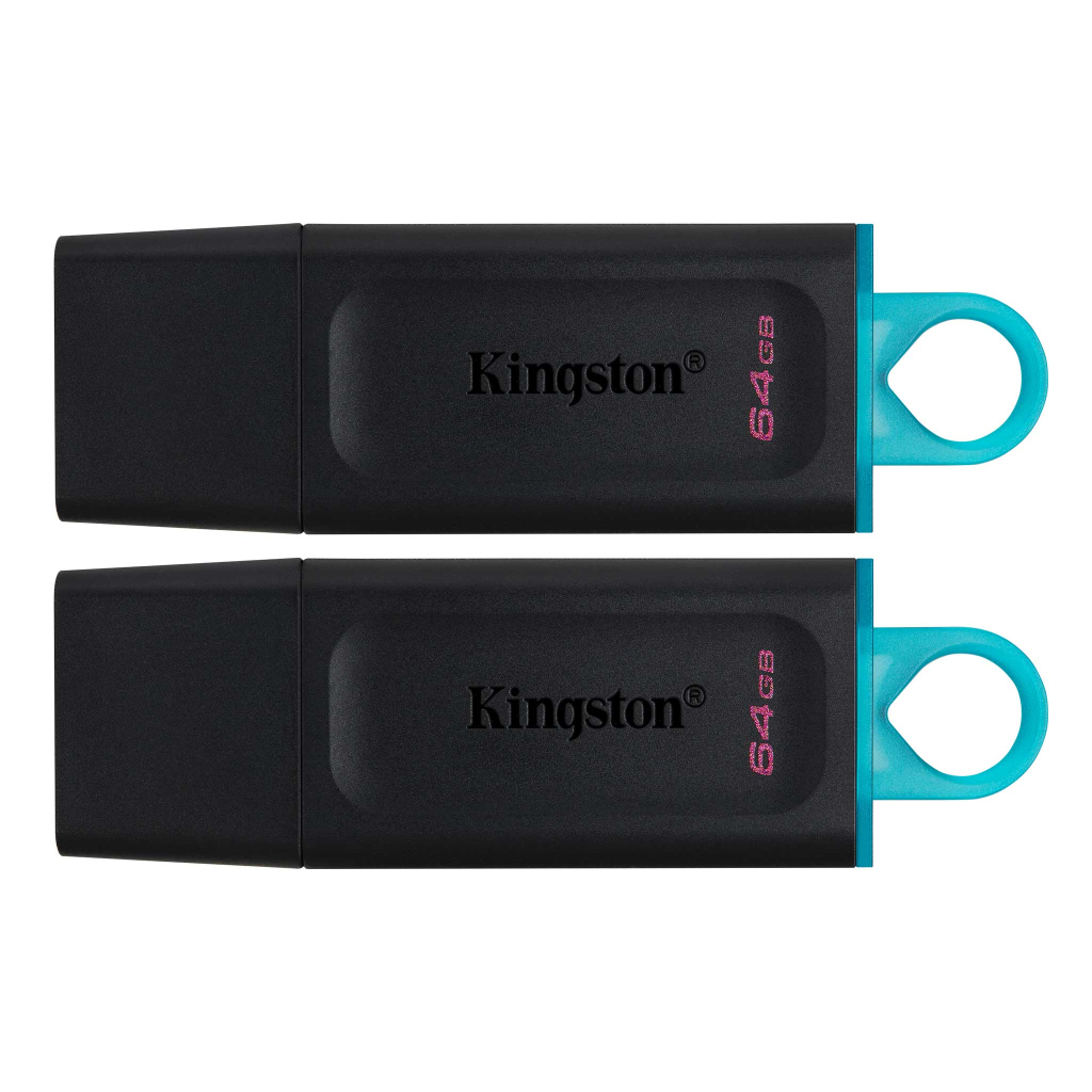 USB флеш накопичувач Kingston 2x64GB DT Exodia Black+Blue USB 3.2 (DTX/64GB-2P) - зображення 1
