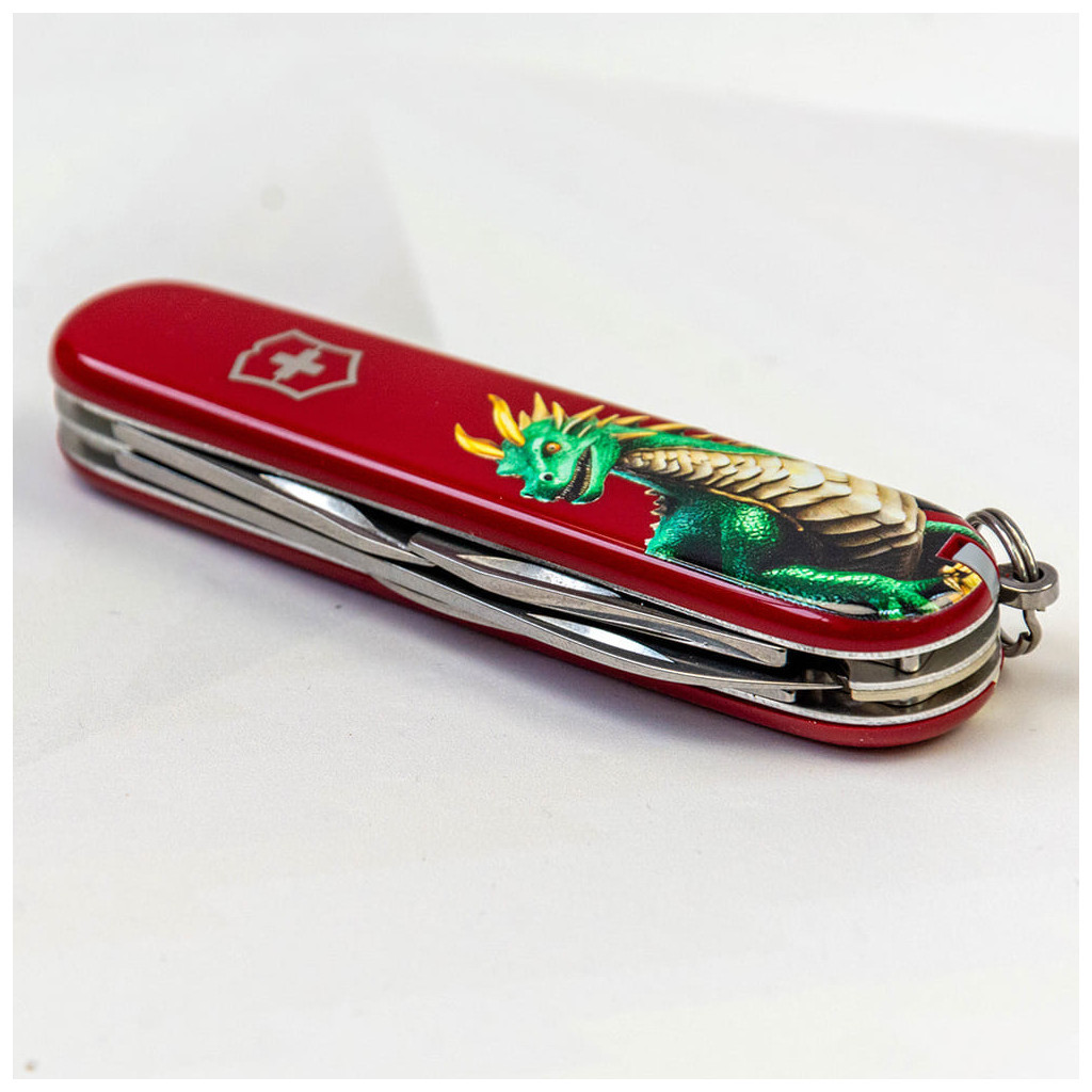 Ніж Victorinox Spartan Zodiac 91 мм Зелений дракон (1.3603_Z3340u) - зображення 3