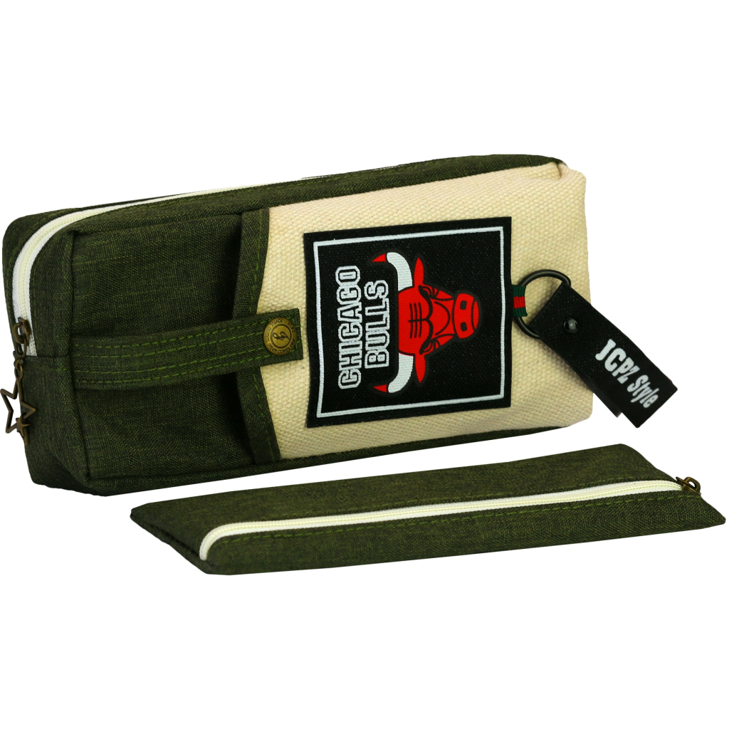 Пенал Cool For School 2 відділення Chicaco Buliis чорний (J-2390-1-green) - зображення 2
