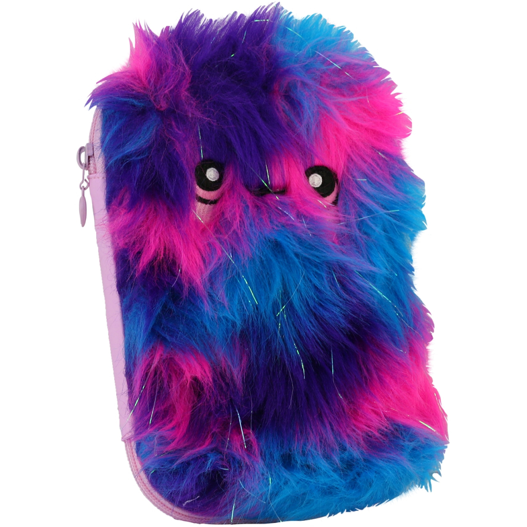 Пенал Cool For School 1 відділення з плюшем та аплікацією Блакитний (CF6549-blue) - зображення 1