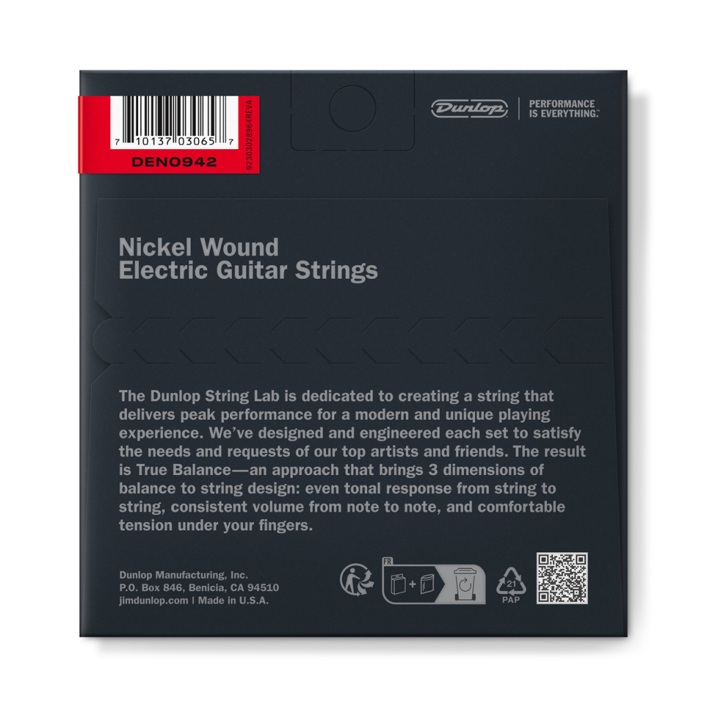 Струни для гітари Jim Dunlop Nickel Wound Electric Guitar Strings (09-42) (DEN0942) - изображение 2