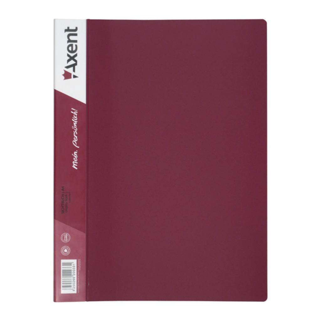 Папка з файлами Axent 30 sheet protectors, burgundy (1030-04-А) - зображення 1
