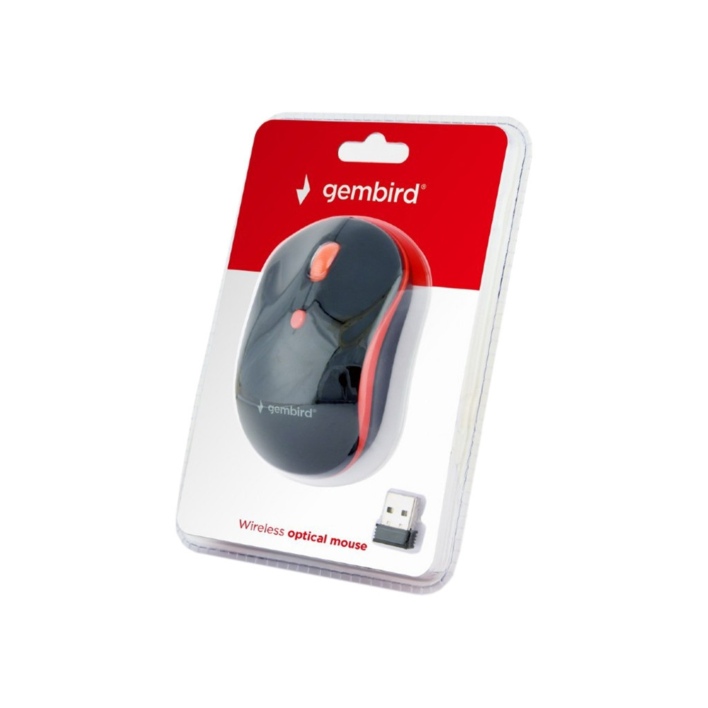Мишка Gembird MUSW-4B-03-R Black+Red (MUSW-4B-03-R) - зображення 3