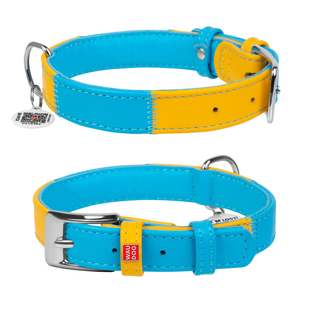 Нашийник для тварин WAUDOG Glamour Colors of freedom з QR паспортом S (200-4020) - зображення 1