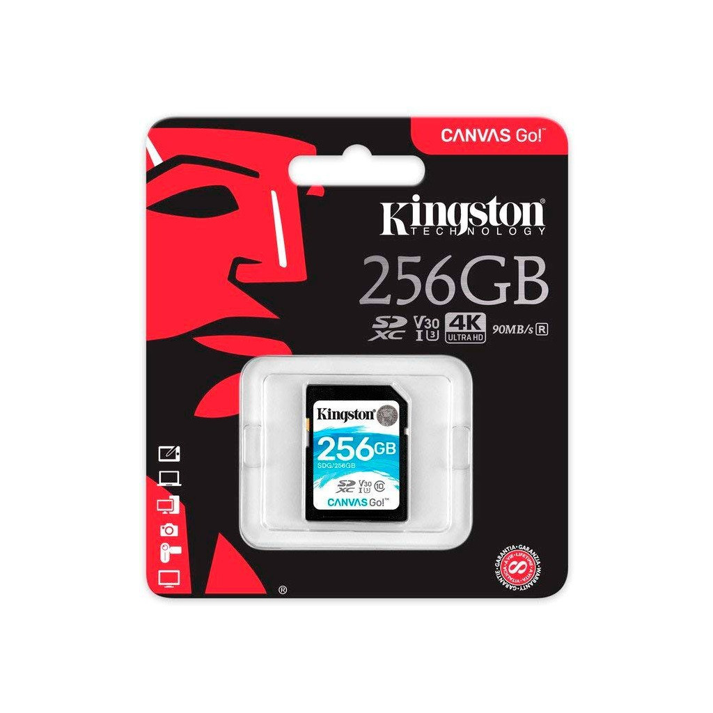 Карта пам'яті Kingston 256GB SDXC class 10 UHS-I U3 (SDG/256GB) - зображення 4