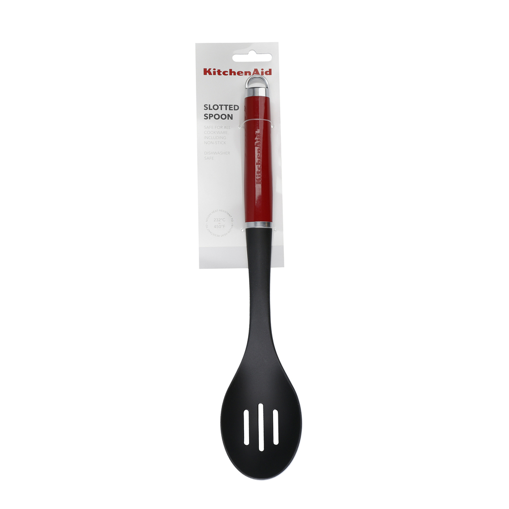 Ложка кухарська KitchenAid Coreline для сервіровки з прорізами, 35,3 см, червона (KAG004OHERE) - зображення 5