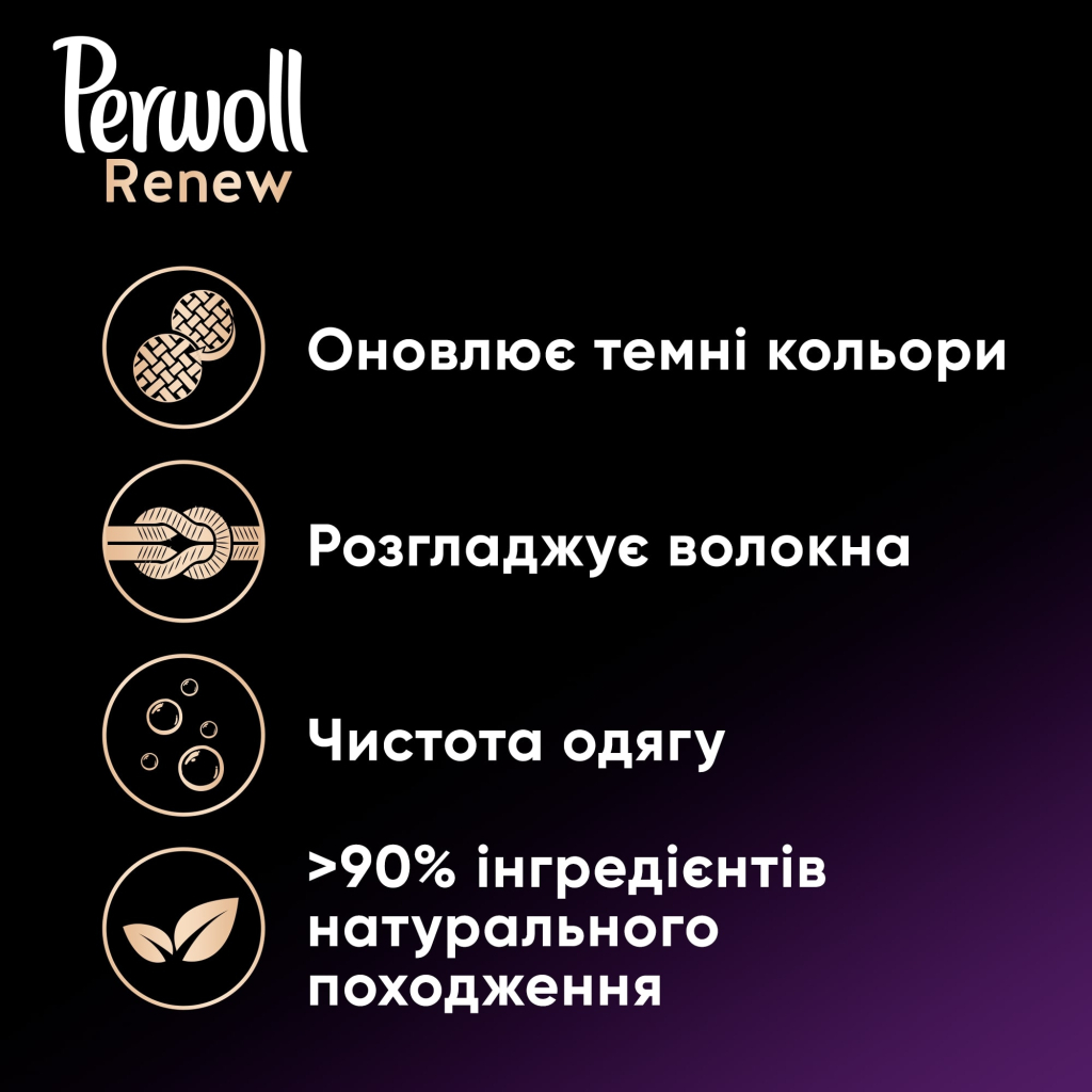 Гель для прання Perwoll Renew Black для темних та чорних речей 2.97 л (9000101576030) - зображення 2