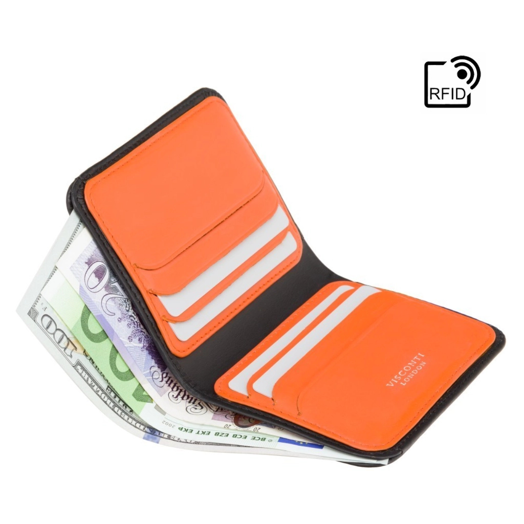 Гаманець Visconti VSL34 Lank з RFID Black-Orange (VSL34 BK/OR) - зображення 5