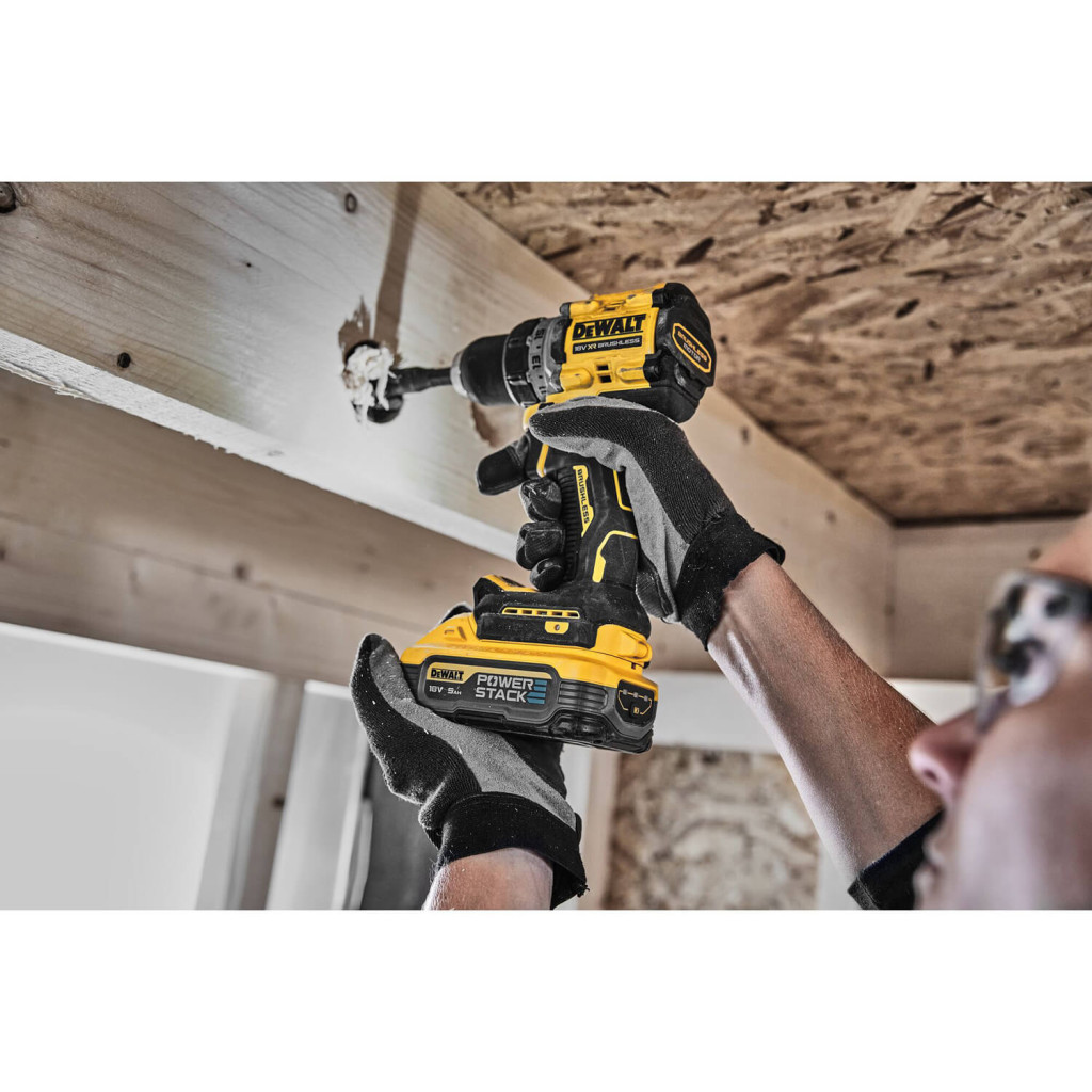 Шуруповерт DeWALT XR Li-Ion PowerStack 18 В, 2x5Ah, 90 Нм, 0-650/0-2000 об/хв, TSTAK (DCD800H2T) - зображення 5