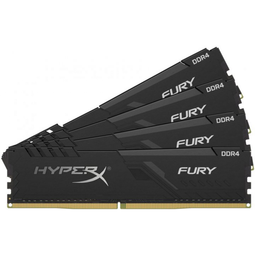 Модуль пам'яті для комп'ютера DDR4 64GB (4x16GB) 3200 MHz Fury Black Kingston Fury (ex.HyperX) (HX432C16FB3K4/64) - зображення 3