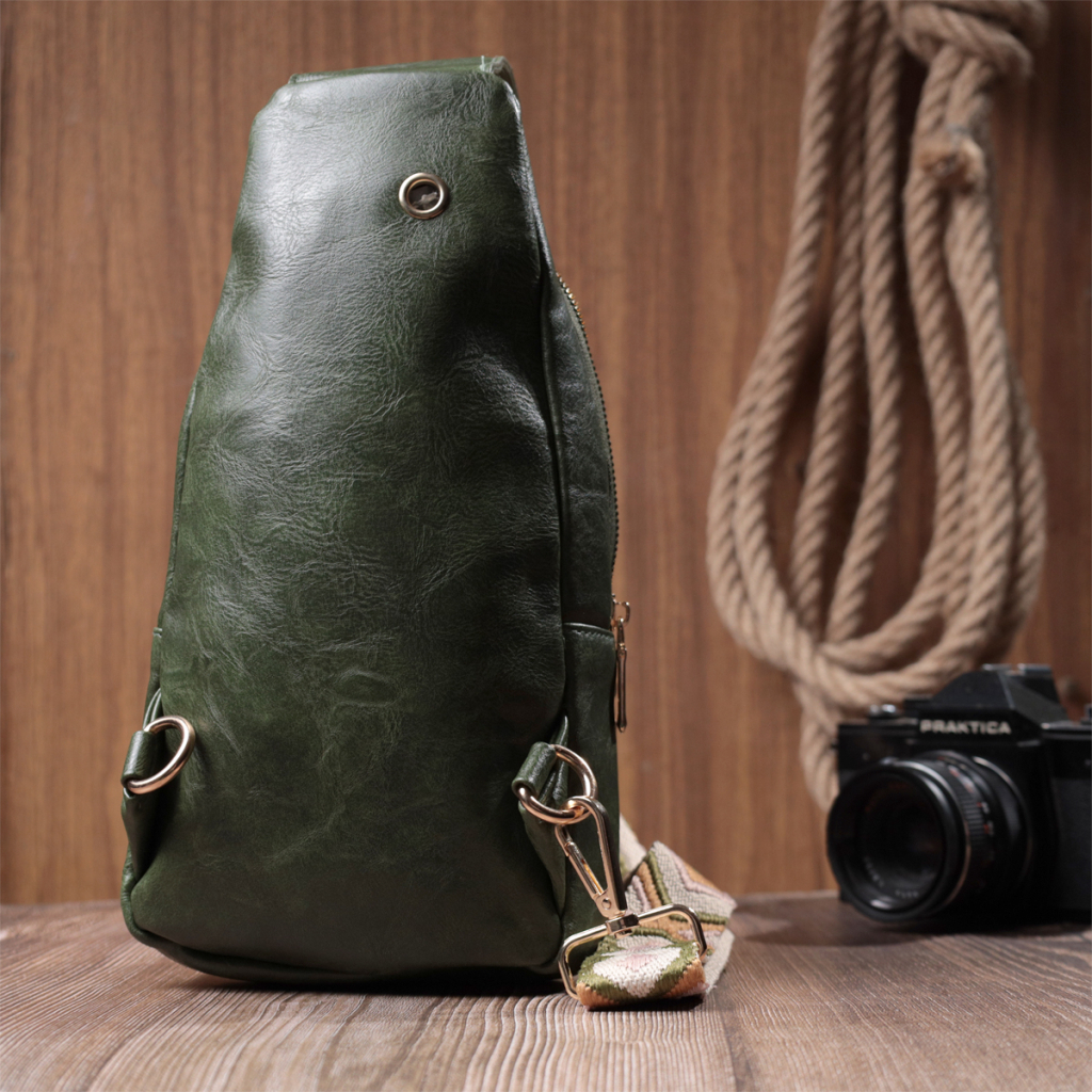 Сумка Vintage З екошкіри Зелена (22755) - зображення 10