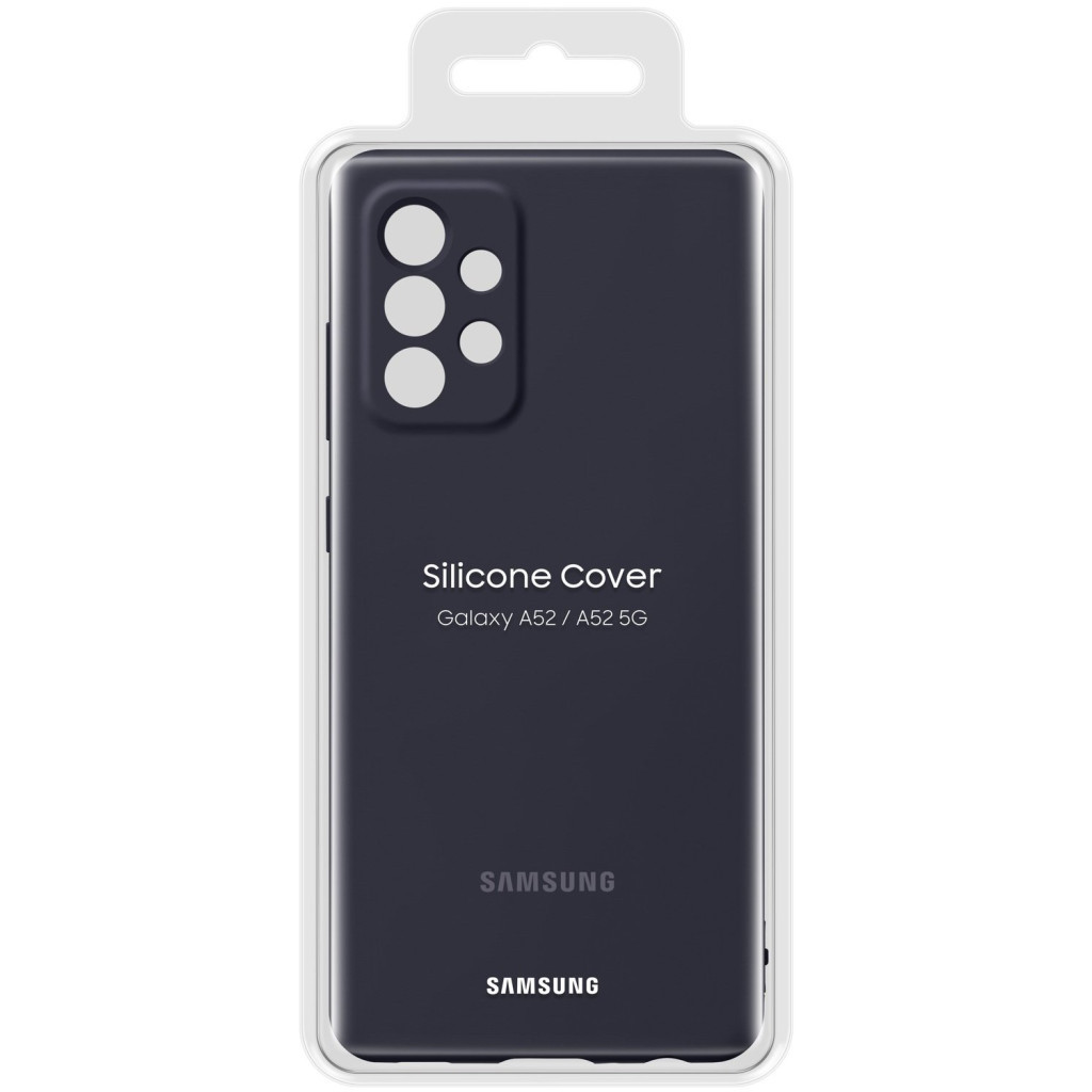 Чохол до мобільного телефона Samsung Galaxy A52/A525 Silicone Cover Black (EF-PA525TBEGRU) - зображення 3