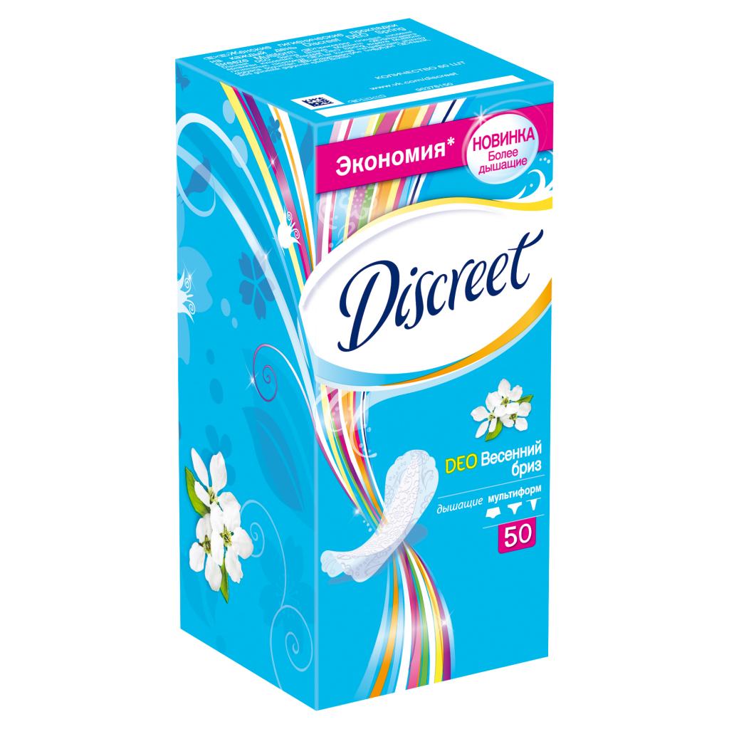 Щоденні прокладки Discreet Deo Spring Breeze 50 шт (4015400720881) - зображення 1