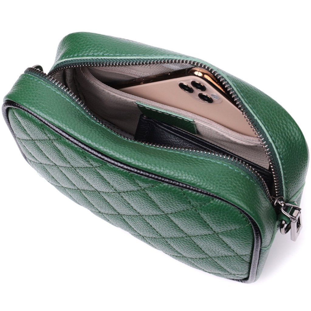 Сумка Vintage З натуральної шкіри Зелена (22384) - зображення 7