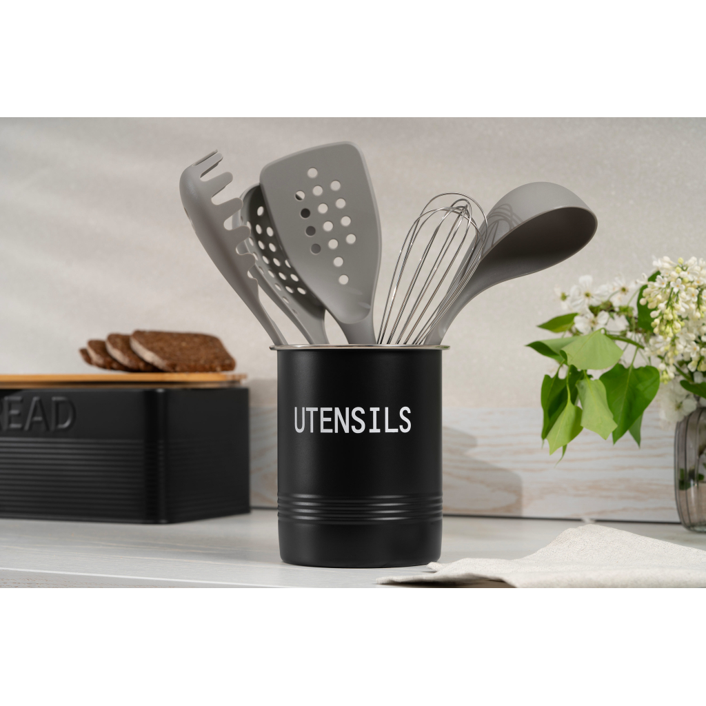 Підставка для кухонного приладдя Ardesto Midori 12х15.5см, метал, чорний (AR0915B) - picture 3