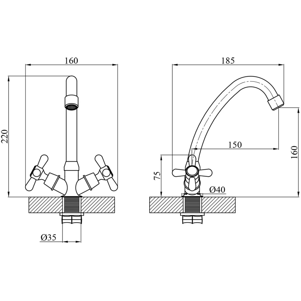 Змішувач Agua Toledo-C033 (CV017360) - зображення 6