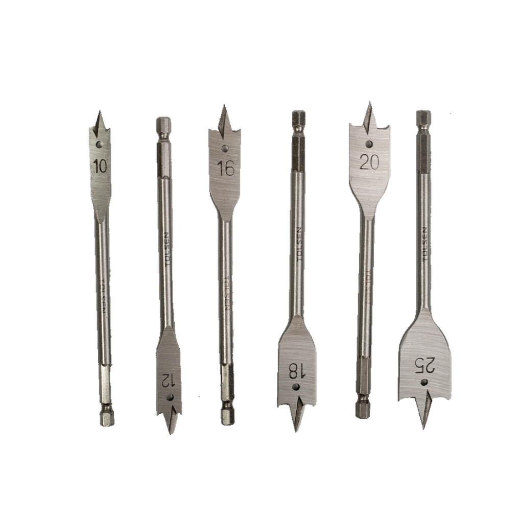 Набір свердл Tolsen пласких по дереву 6 шт 10, 12, 16, 18, 20, 25мм (75655) - зображення 3