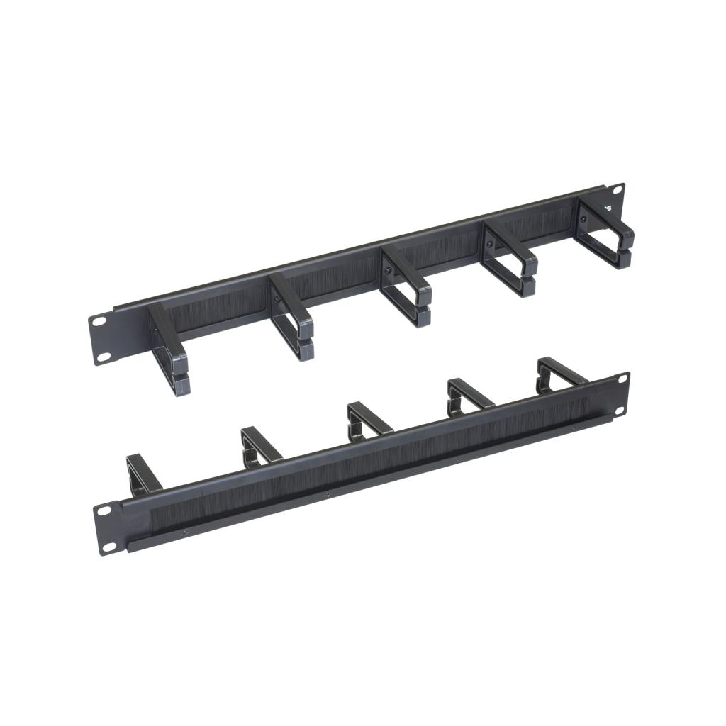 Кабельний організатор 19" 1U 5 кілець, односторонній, зі щіткою Zpas (T-SO-900-008) - зображення 1