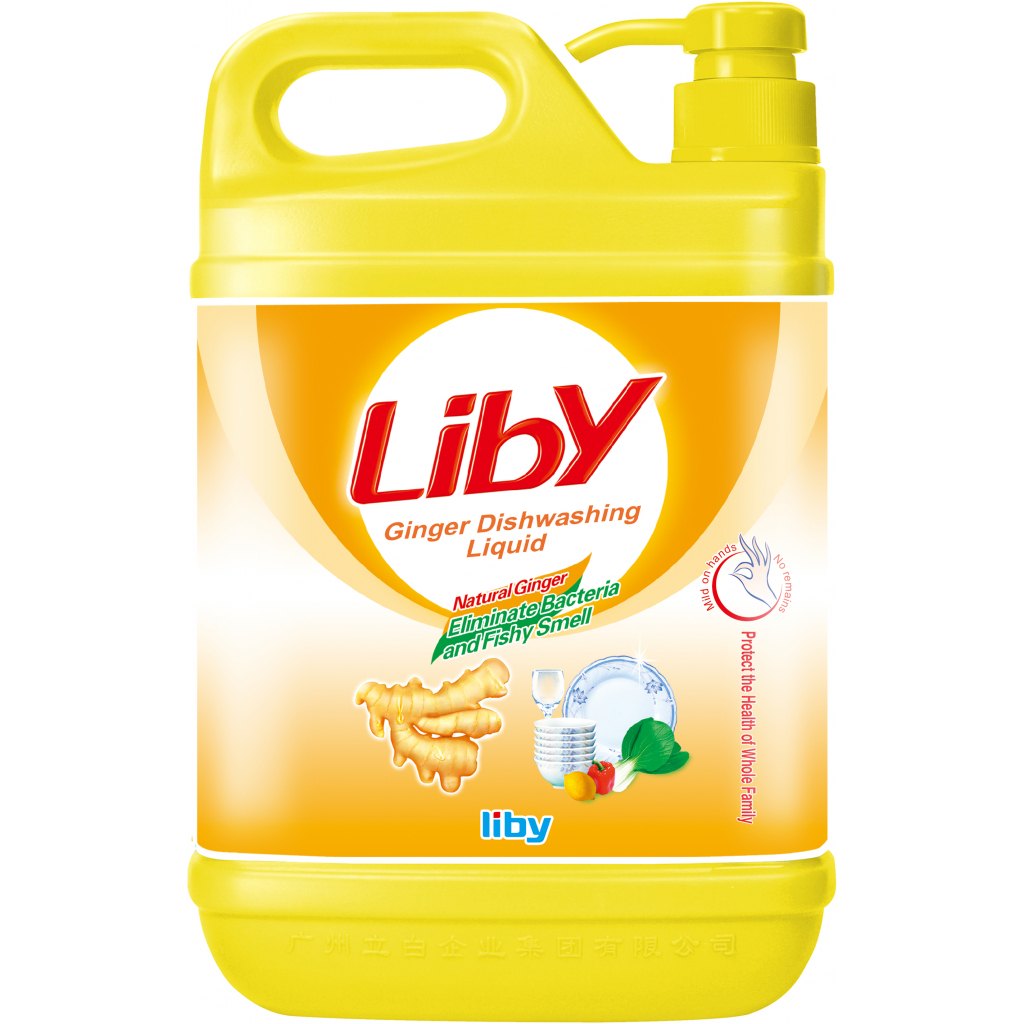 Засіб для ручного миття посуду Liby Імбир для миття посуду, фруктів і овочів 1.9 л (6920174761061) - зображення 1