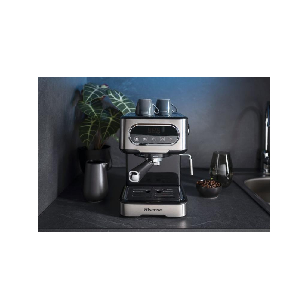 Ріжкова кавоварка еспресо Hisense HESCM15DBK - зображення 10