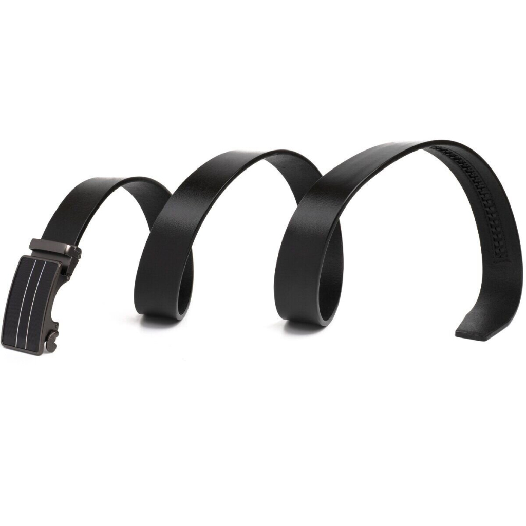 Ремінь Vintage Чоловічий зі смужками на пряжці Чорний (20334) - зображення 2