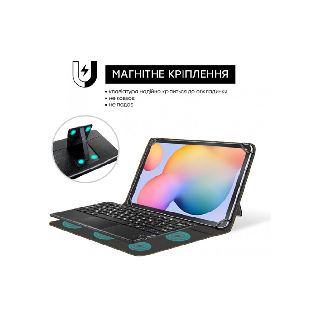Чохол до планшета AirOn Premium Universal 10-11" BT Keyboard Touchpad (4822352781061) - зображення 6