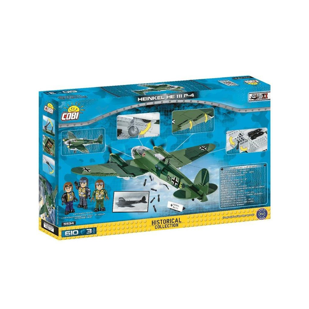 Конструктор Cobi Друга Світова Війна Літак Хейнкель HE-111, 610 деталей (COBI-5534) - зображення 2