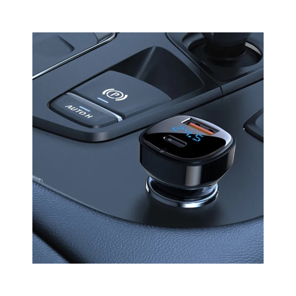 Зарядний пристрій Acefast 2xUSB 66W (USB-C + USB-A) B4 with digital display (6974316280392) - зображення 5