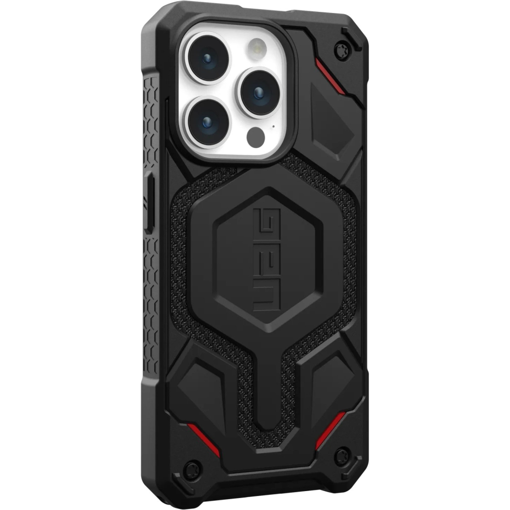 Чохол до мобільного телефона UAG Apple iPhone 15 Pro Max Monarch Pro Magsafe, Kevlar Black (114222113940) - зображення 2
