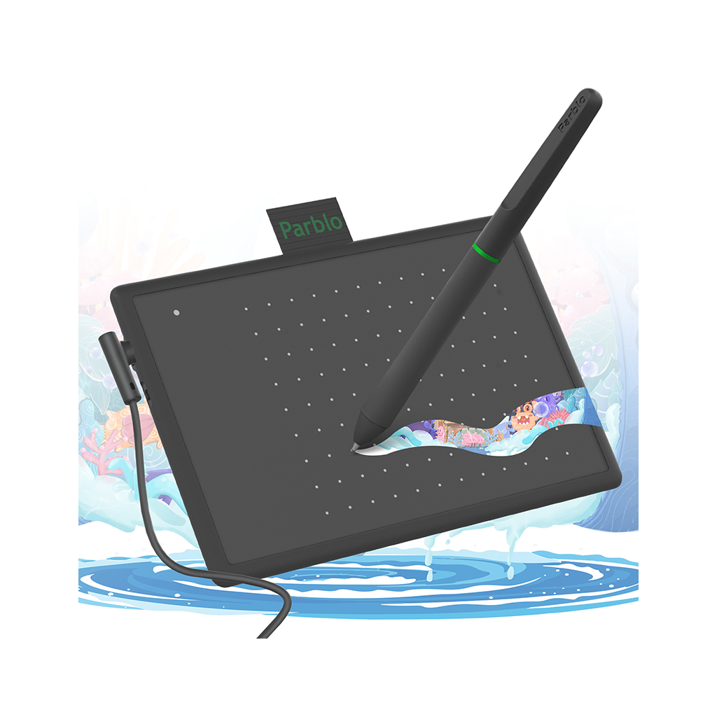 Графічний планшет Parblo Ninos N4 Black (NINOSN4) - зображення 1
