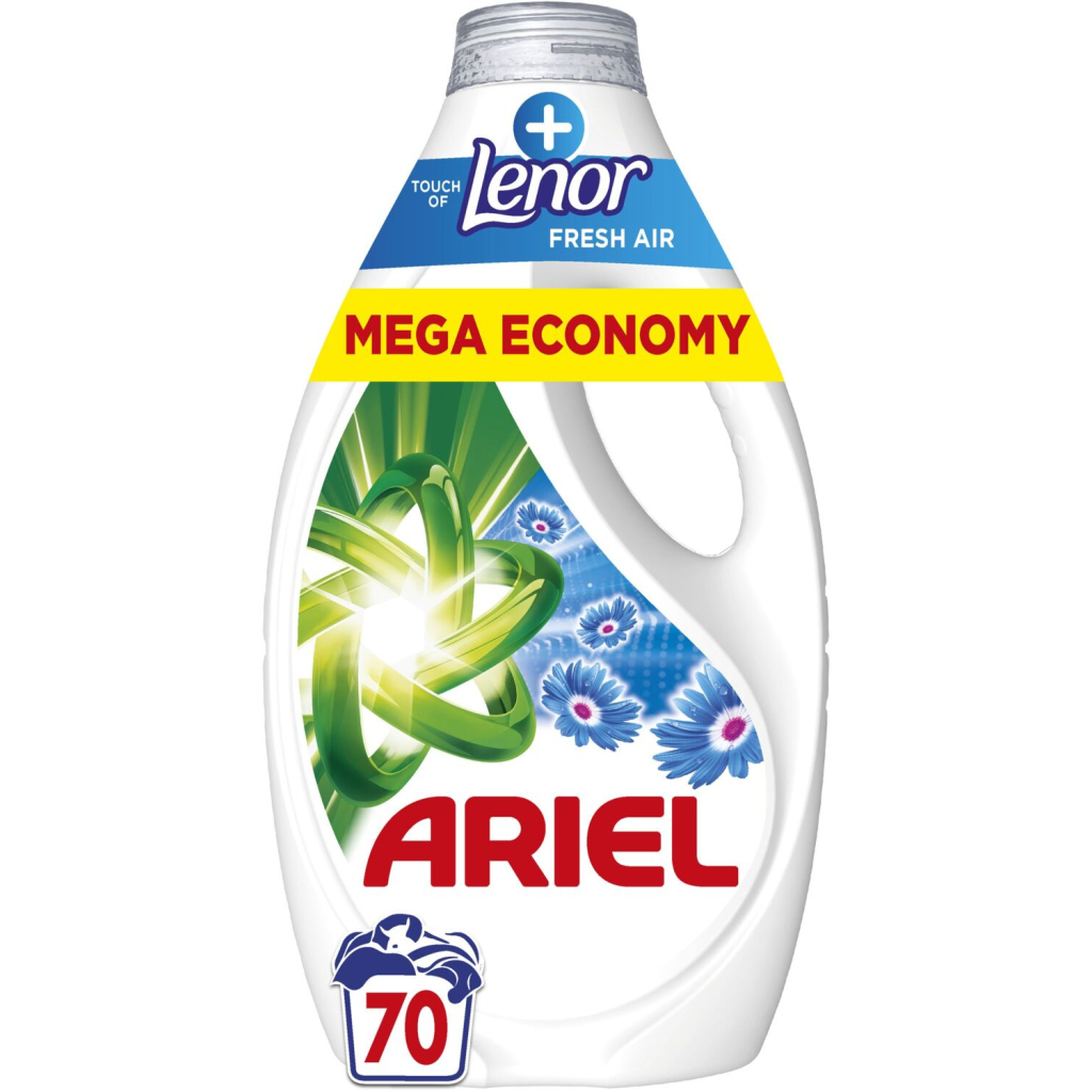Гель для прання Ariel Дотик свіжого повітря Lenor 3.15 л (8700216691901) - изображение 1