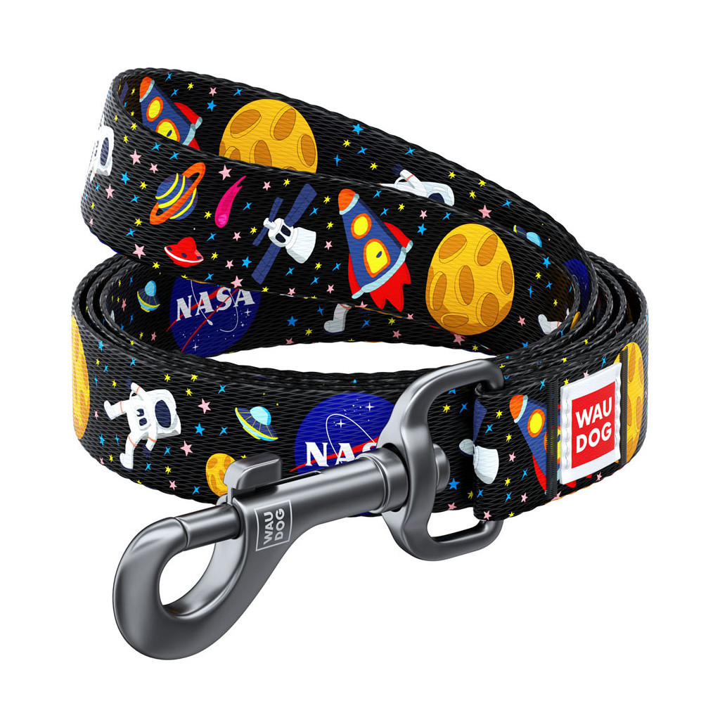 Повідець для собак WAUDOG Nylon "NASA" L 25 мм х 122 см (4915) - зображення 1