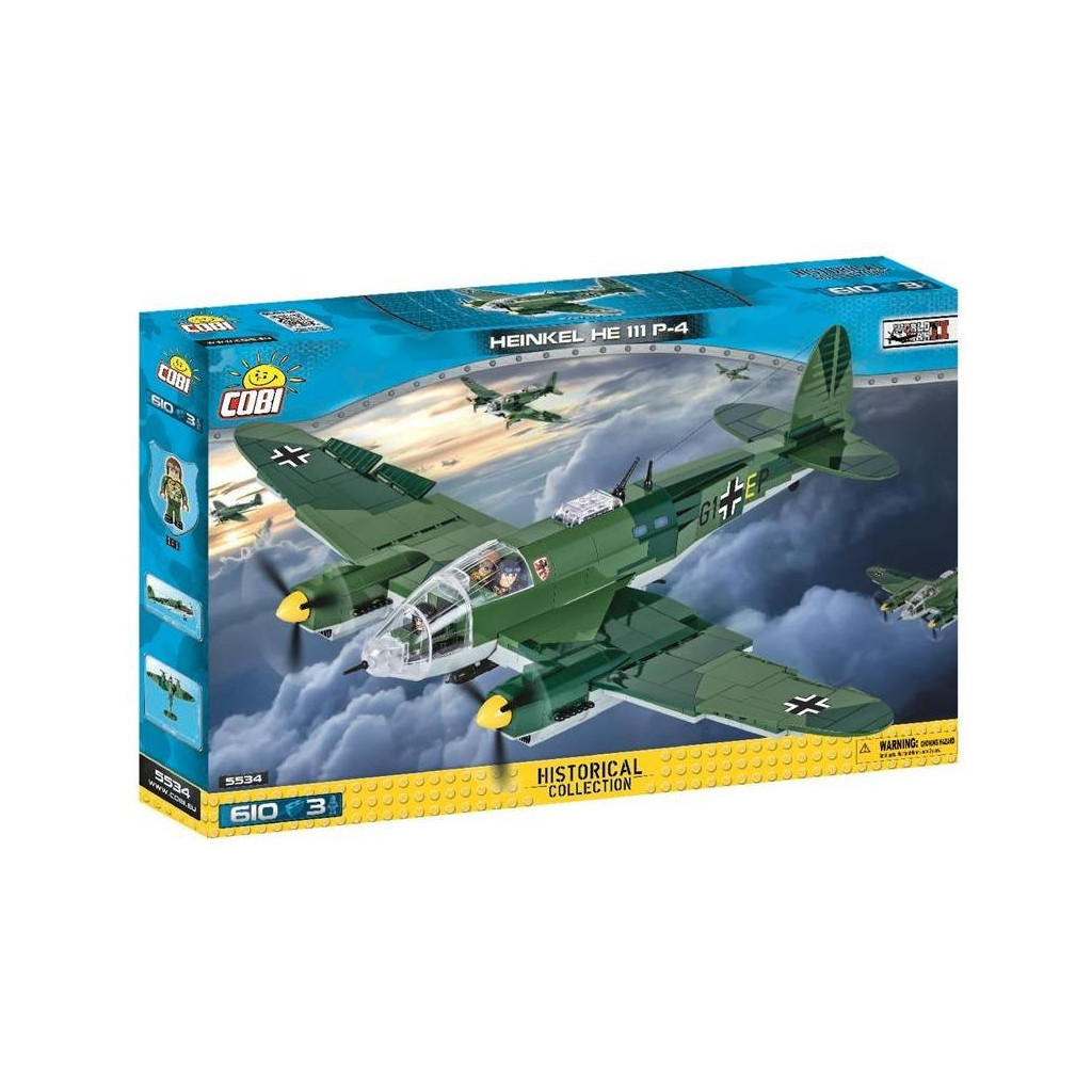 Конструктор Cobi Друга Світова Війна Літак Хейнкель HE-111, 610 деталей (COBI-5534) - зображення 1