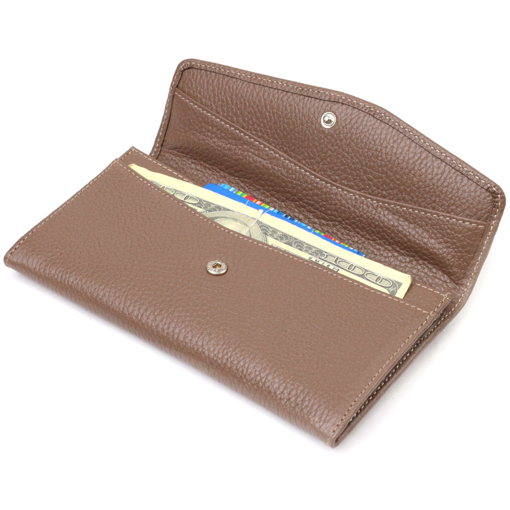 Портмоне Canpellini З натуральної шкіри флотар Бежеве (21695) - зображення 5