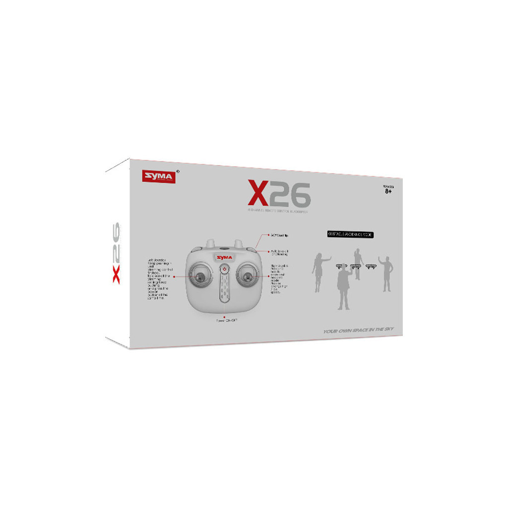 Радіокерована іграшка Syma Квадрокоптер 2,4 Ггц з функ. розп. перешкод 13.1 см (X26) - зображення 10