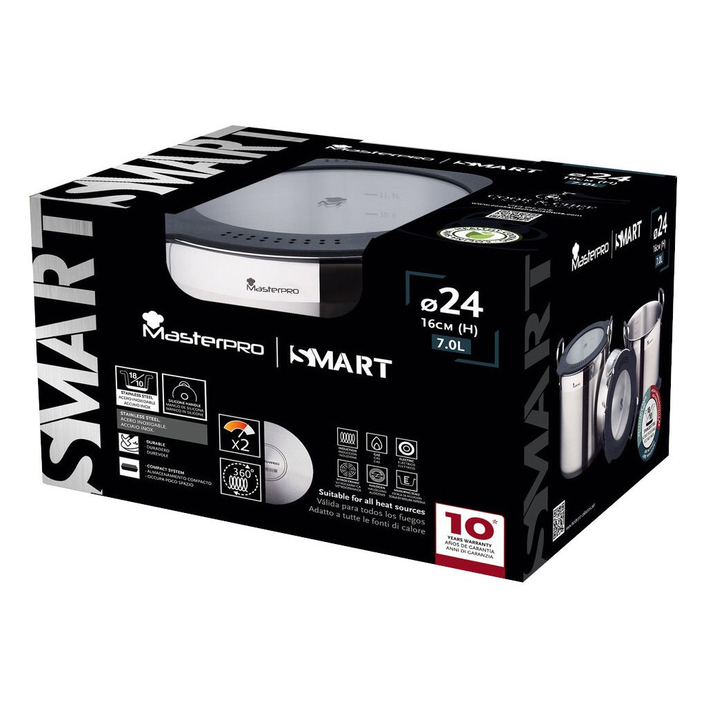 Каструля MasterPro Smart з кришкою 7.21 л (BGEU-3779) - зображення 4