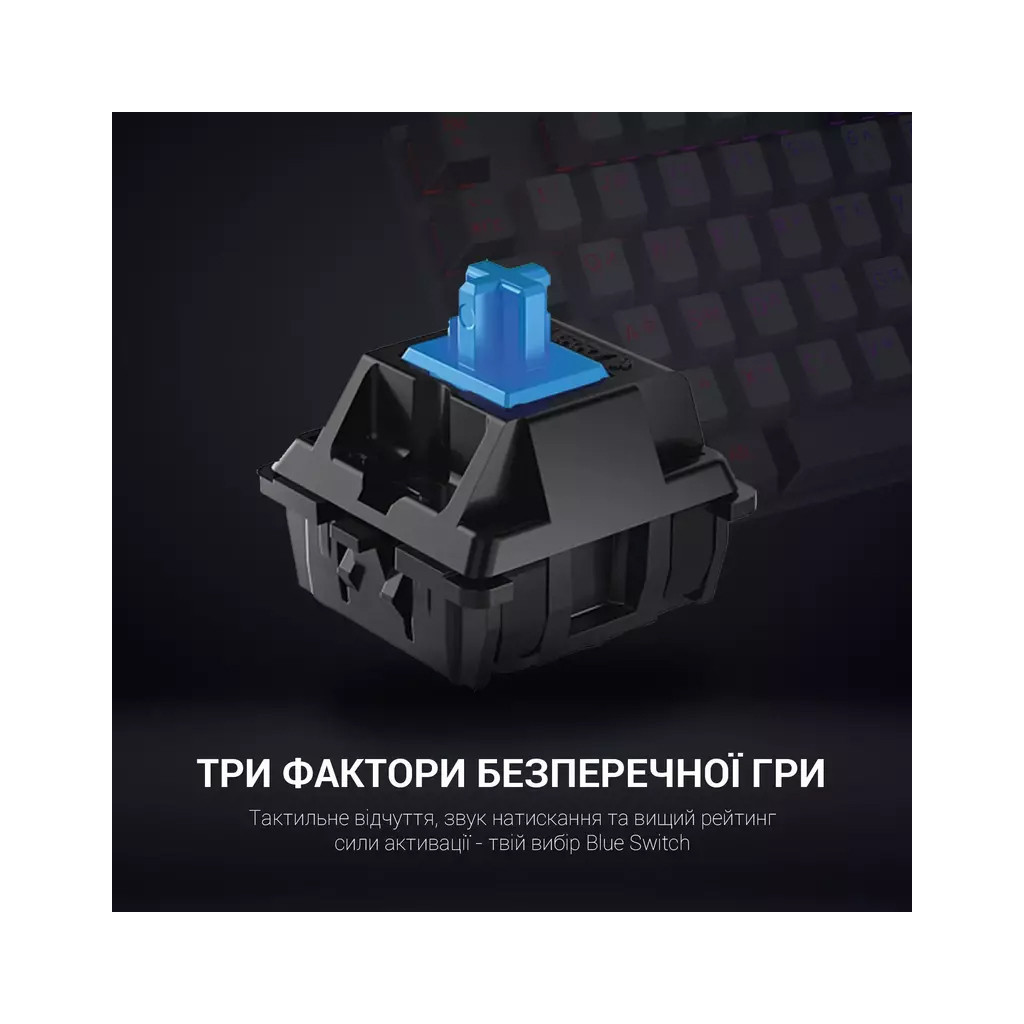 Клавіатура GamePro MK100B Blue Switch LED USB Black (MK100B) - зображення 5