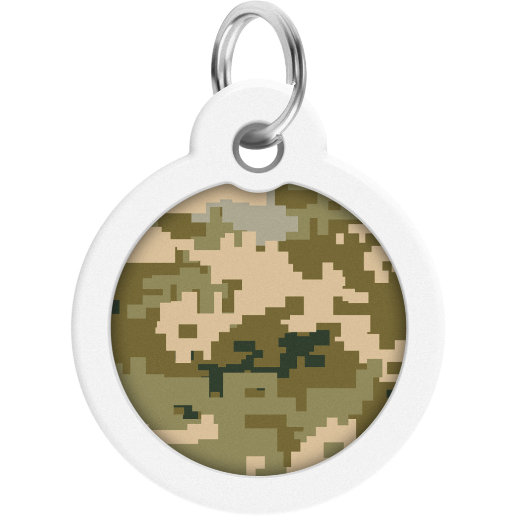 Адресник для тварин WAUDOG Smart ID з QR паспортом "Мілітарі" круг 30 мм (230-4026) - изображение 2