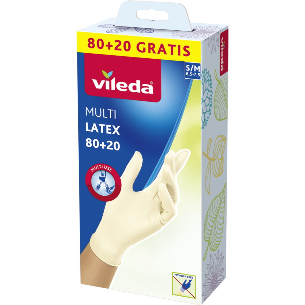 Рукавички господарські Vileda Glove Multi розмір S/M 100 шт. (4023103197978) - зображення 1