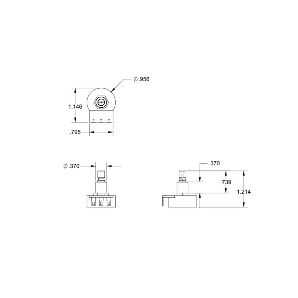 Потенціометр для гітари Seymour Duncan SDP250 (209907) - зображення 2