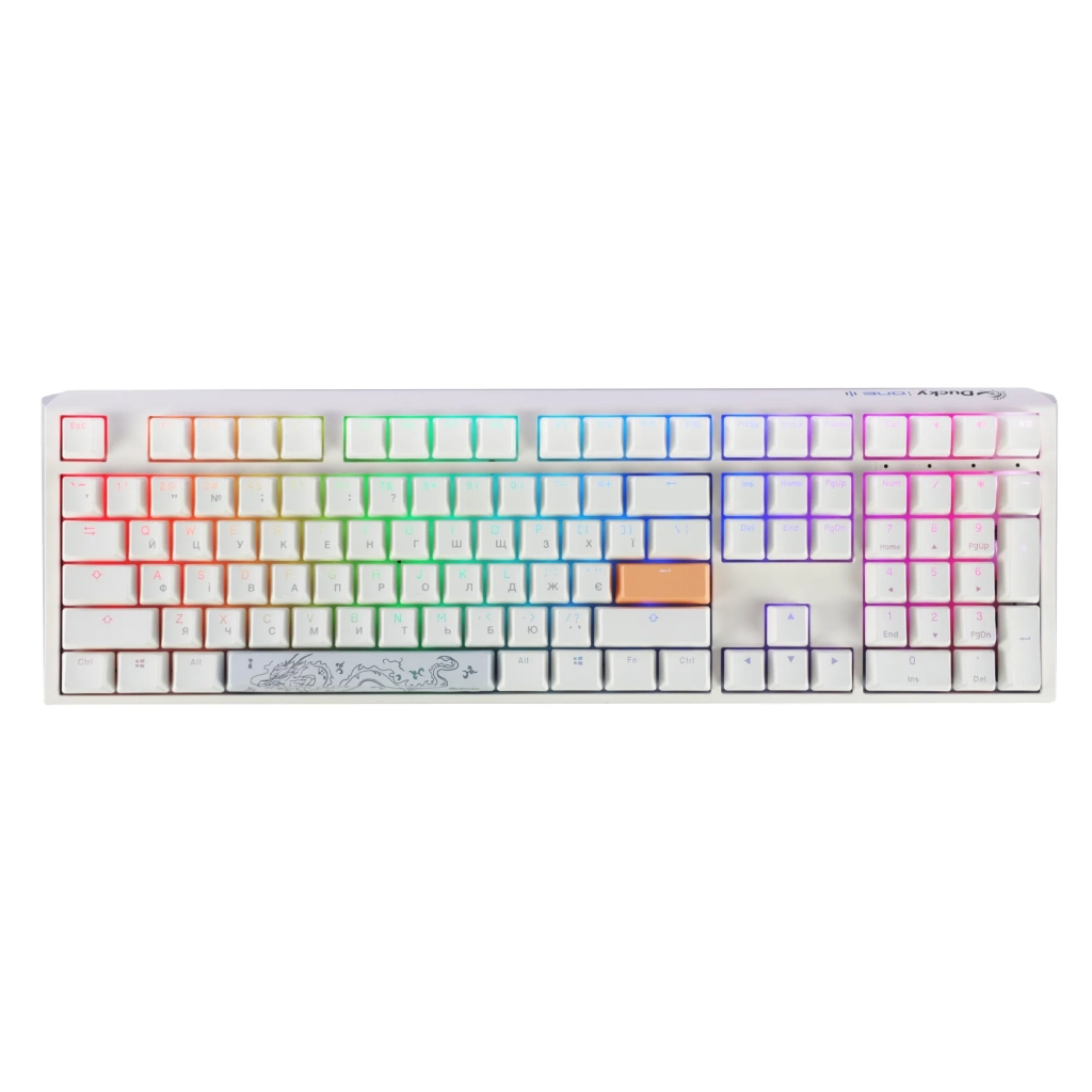 Клавіатура Ducky One 3 Cherry MX Red RGB UA USB White (DKON2108ST-RUAPXPWWWSC1) - зображення 1