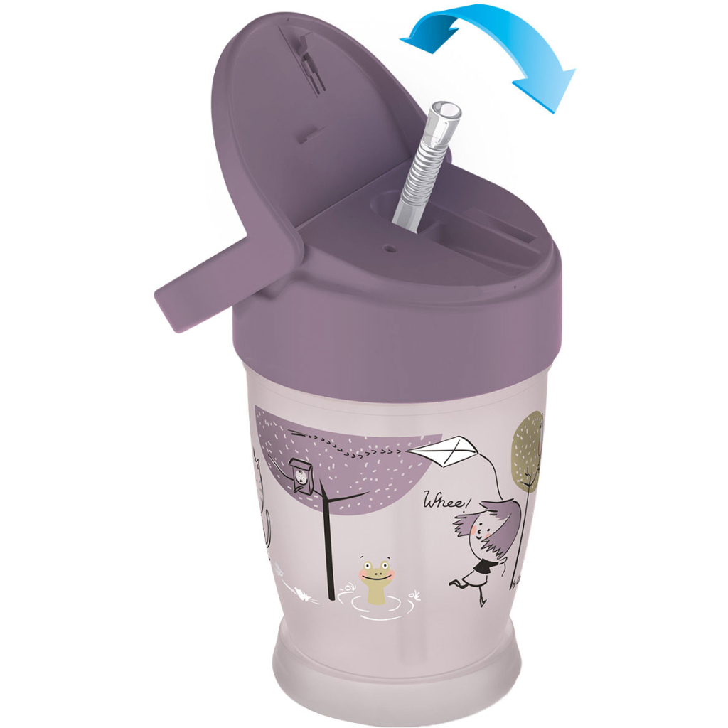 Поїльник-непроливайка Lovi Lovely Girl із силіконовою трубочкою 250 мл (35/354girl) - зображення 2