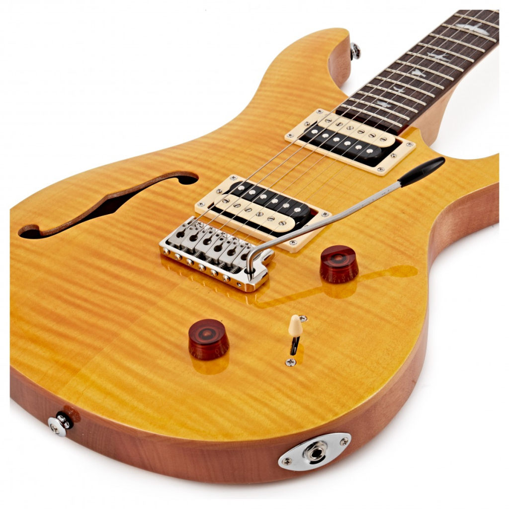 Гітара напівакустична PRS SE Custom 22 Semi-Hollow Santana Yellow - зображення 2