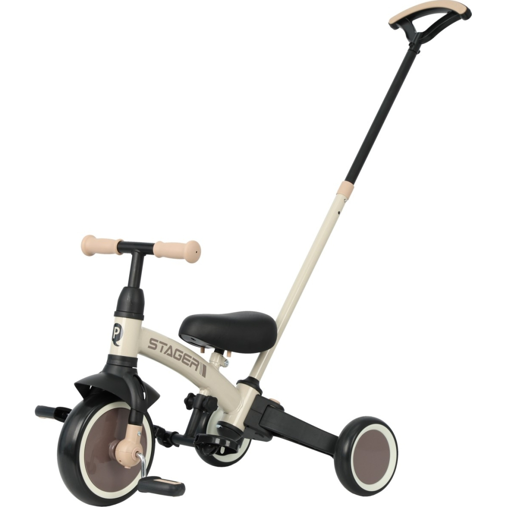 Дитячий велосипед QPlay Stager 3 в 1 з ручкою, біговел, Beige-Brown (T80STAGERBeigeBrown) - изображение 10