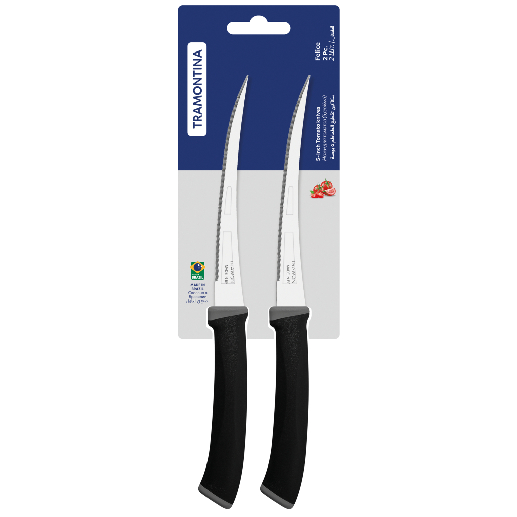 Набір ножів Tramontina Felice Black Tomato 127 мм 2 шт (23495/205) - зображення 3