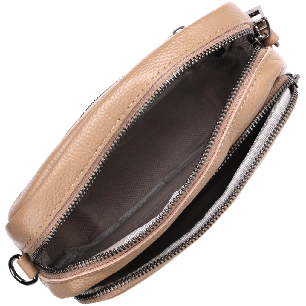 Сумка Vintage Жіноча крос-боді з натуральної шкіри Бежева (22293) - зображення 4