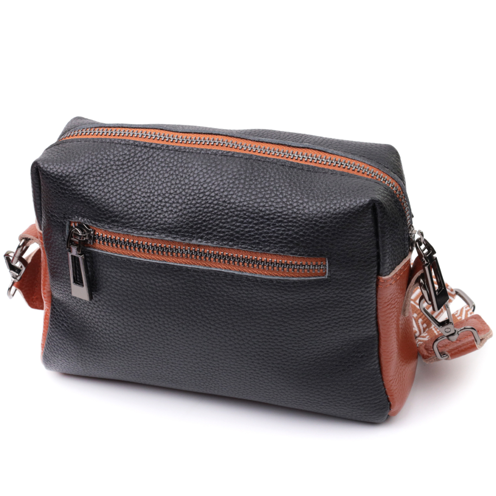 Сумка Vintage З натуральної шкіри Чорна (22588) - зображення 2