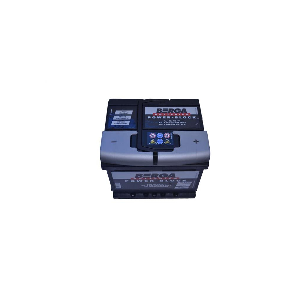 Акумулятор автомобільний Berga Power Block 44Ah Н Ев (-/+) (440EN) (5444020447502) - зображення 2