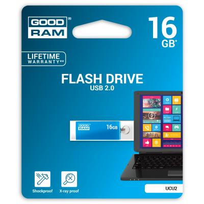 USB флеш накопичувач Goodram 16GB UCU2 Cube Blue USB 2.0 (UCU2-0160B0R11) - зображення 2